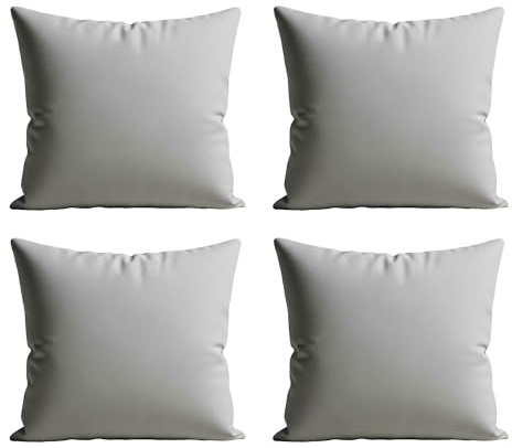 Home Sweet Home UK 100% Waterproof Outdoor Cushion Covers 45x45cm Set Of 4 With Invisible Zippered Outdoor Cushions Covers Waterproof 18x18 Cushion Cover For Living Room Garden Sofa Bedroom