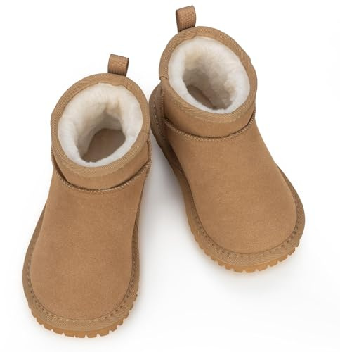 Mishansha Bottines d'hiver pour Enfant Chaudes Kaki 35EU