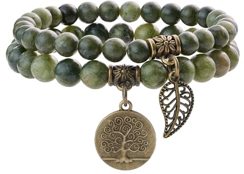 Farfume Chakra Armband Echte Steine, Echte Steine-Edelsteine Armband fur Damen