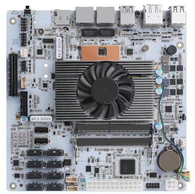 NAS Motherboard 8 Bay SATA3.0, Core i5 8256U Mini ITX Motherboard 2xM.2 NVMe PCIe3.0 x2, 2 i226V 2.5GbE LAN Computer Board 4K HD DP NAS Board, PCI-E x4, Barebone (No RAM/SSD/OS)
