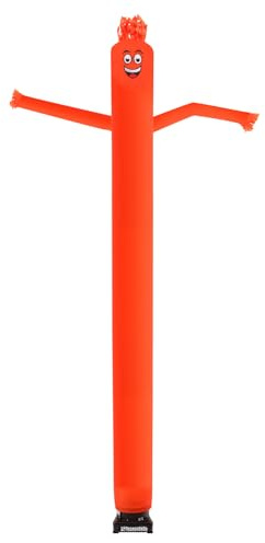 Kazafa 20 Ft Aufblasbarer Schlauchmann Sky Puppet Dancer, 6m aufblasbarer Tänzer mit Gebläse 750W & Klettverschluss, Reißfester Röhrenmann für Werbung & Outdoor Events (Orange)