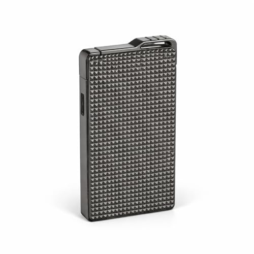 Jetflame Feuerzeug Luxembourg Gunmetal Gasfeuerzeug Metall windstabil | Kompaktes Premium-Taschenfeuerzeug mit konzentrierter Jetflamme und robustem Metallgehäuse