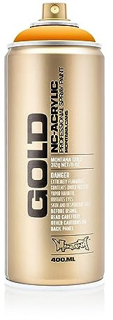 Montana Cans 284106 Spray Dose Gold, Gld400, 1240, 400 ml, Golden Yellow