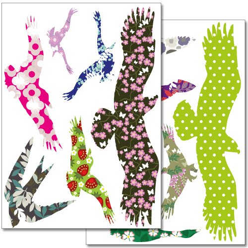 Wandkings Vogelschutz und Fensterdekoration Sticker Set, 12 bunte Aufkleber, 2 DIN A4 Bögen, Gesamtfläche 60 x 20 cm