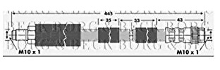 Borg & Beck BBH6901 Brake Hose To Fit Audi A2 1 4 2000-