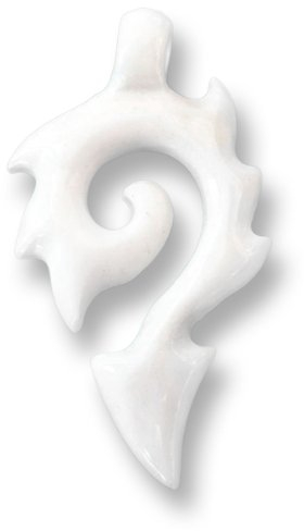 ISLAND PIERCINGS Handgefertigter, Organischer Anhänger im Maori Design inkl. Band PB009