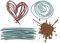 Sizzix Thinlits Die Set 660222, Scribbles & Splat by Tim Holtz, Pack of 4