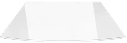Funkenschutzplatte Segmentbogen 120x130cm Klarglas ohne Dichtung | Glasbodenplatte, Glas, universal, Kaminofen, Kamin