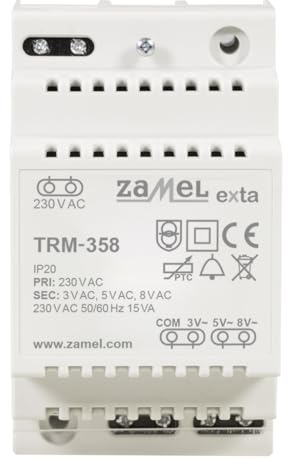 ZAMEL TRM-358 Klingel-Transformator 3 V/AC, 5 V/AC, 8 V/AC 5 A