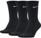 Nike Damen Value Cotton Unisex Crew-trainingssocken (3 Paar), Schwarz, L EU