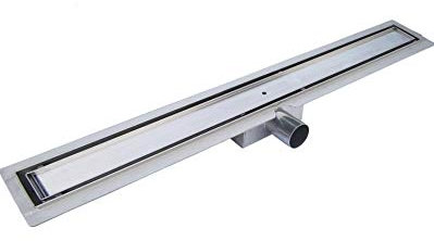Edelstahlduschrinne-(Befliesbar)-Bodenablaufrinne-Maße:Länge:700 mm x Breite :90 mm-Linear Duschablauf mit Rand-und Netz für Fliesen-Verstellbarer Träger für einfache Nivellierung und Installation-DEANTE