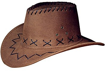 Miobo Kinder Cowboyhut - Westernhut für Cowboys & Cowgirls - Karnevals-Kostüm - Hut im Stil Australien/Texas/Western - für Kinder - Braun