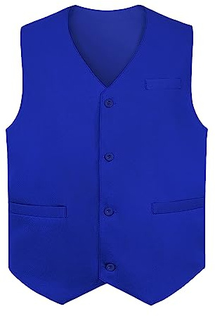 TOPTIE Gilet da Uomo, Gilet casual Unisex con Bottoni, Smanicato Gilet per commesso del supermercato e volontari