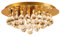 Gold Modern Round Chandelier Ceiling Light Crystal Droplets Gold Base STX50019-4G0