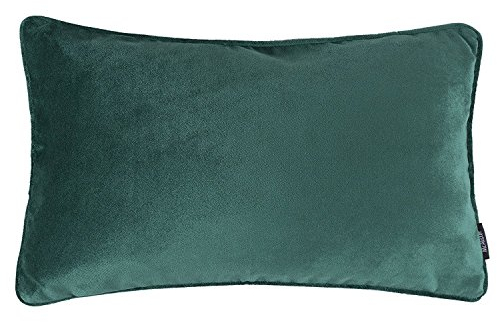 McAlister Textiles Matter Samt | Sofakissen mit Füllung in Smaragd Grün | 60 x 40cm | erhältlich in 25 Farben | griffester Samt edel paspeliert | pralles Samtkissen