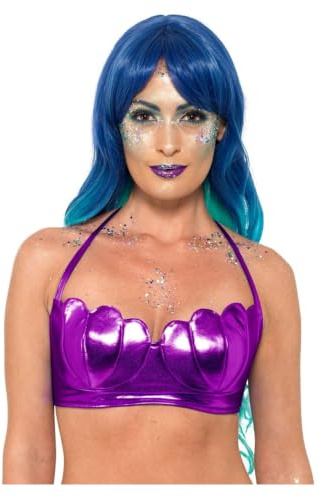 Horror-Shop Lila Meerjungfrau Muschel Bikini Oberteil als Kostümzubehör