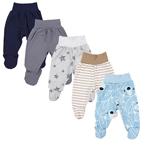 TupTam Baby Unisex Hose mit Fuß Bunte 5er Pack