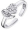 Engelsrufer Damen Ring aus Sterling Silber mit Flügel und Herz aus Zirkonia Steinen - besetzt mit 13 Zirkonia Steinen - größenverstellbar - nickelfrei