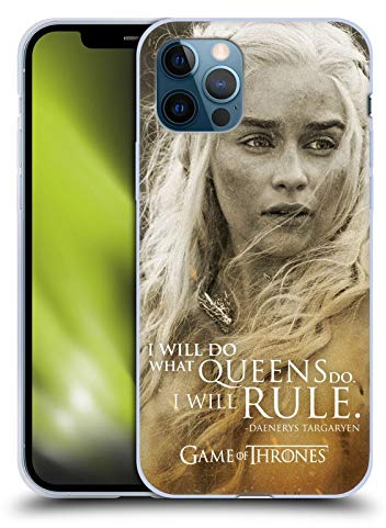 Head Case Designs Offizielle HBO Game of Thrones Daenerys Targaryen Character Portraits Gelhülle [Militärischer Schutzgrad] Kompatibel Mit Apple iPhone 12 / iPhone 12 Pro Und Kompatibel Mit MagSafe