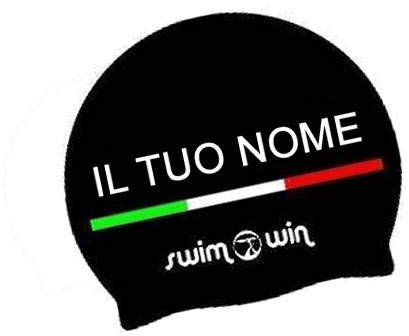 SwimmerWear - Cuffia in Silicone per Piscina con Nome | Cuffia da Nuoto | Cuffia da Piscina | Ottimo Comfort e Resistenza | Design Italia