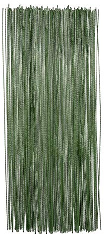 100 Pcs Florist Wire Stems - Green Stub Wire for Handmade DIY Flower Craft, Sugar Flowers, and Floral Arrangements