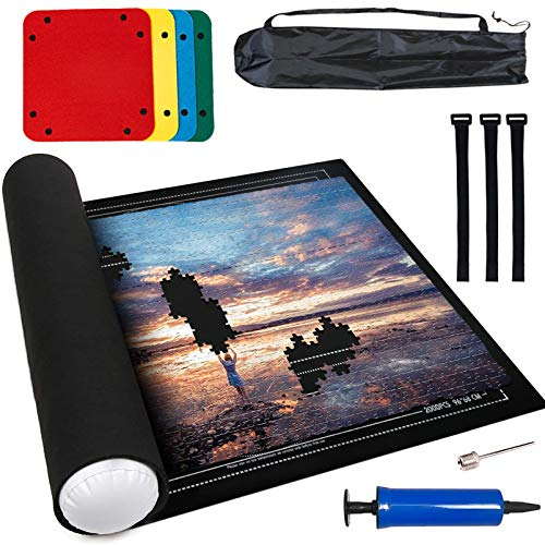 Puzzlematte für Puzzle, Bis zu 2000 Teile Puzzle Rollenmatte, Puzzle Roll Storage Mat, Puzzleunterlage, Puzzle pad, Jigsaw Mat Puzzle Speicher, Jigsaw Rolls Puzzle Pad aus Filz
