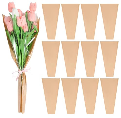 SEWACC 50pcs Packing Bag Vintage Bags for Party Christmas Sleeve Bouquet Shipping Wraps Floral Wraps Remembrance Flower Bouquet Packaging Bags Cluewr J Cell Tote Bag Paper