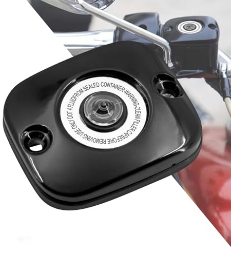 HDBUBALUS Coperchio Pompa Freno Anteriore Nero Adatto per Harley Touring 05-07 Dyna 06-17