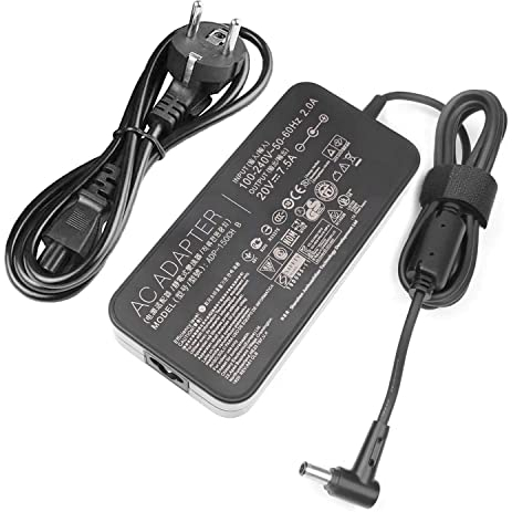 150W 20V 7.5A AC Adaptateur Chargeur ADP-150CH B A18-150P1A Compatible pour Asus Rog G531GT G731GT FX505GT FX705GT FX505DD FX505DT FX505DU FX705DD FX705DT FX705DU Alimentation pour Ordinateur Portable