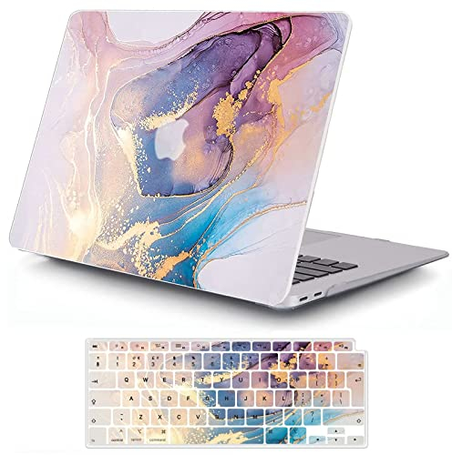 MOKASE Hülle Kompatibel mit 2022 M2 MacBook Pro 13 Zoll, 2021 2020-2016 Freigabe M1 A2338 A2289 A2251 A2159 A1989 A1706, Hart Schalen Fall & Tastaturabdeckung für Mac Pro 13 mit Touch Bar, White Gold