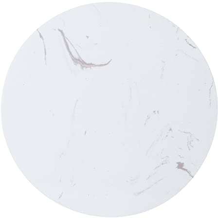 Tcrogsciss Round Marble Tray Cheese Board Cheese Platter White 7.8''