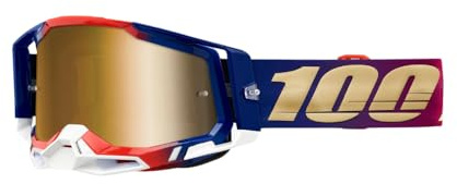 100% RACECRAFT 2 Goggle United - echtes Gold Spiegelglas