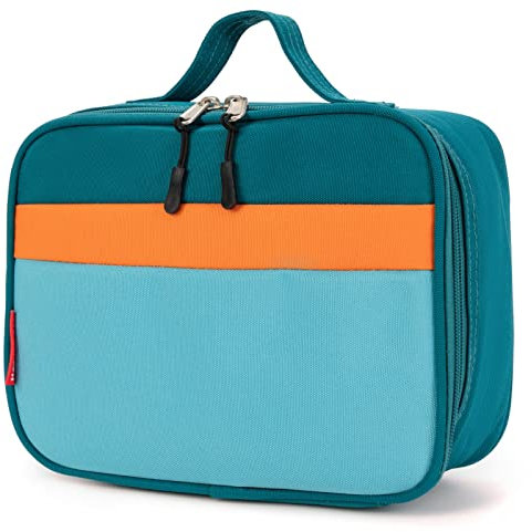 HawLander Isolierte Kinder-Lunchbox-Tasche für Jungen und Mädchen, Standardgröße für die Schule (Blaugrün)