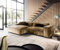 DELIFE Eckcouch Tenso Chenille Gold 280x165 cm Recamiere Links