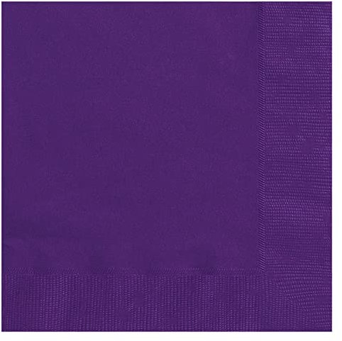 Trimming Shop Lot de 20 Serviettes jetables en Papier Violet foncé Double épaisseur - 16,5 x 16,5 cm, Serviettes jetables pour l'intérieur l'extérieur