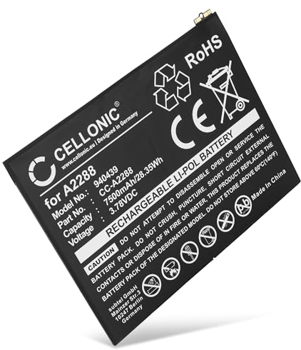 CELLONIC, Batería para Tableta Compatible con Apple iPad Air 4 (2020) - A2324, 4 - A2072 (3.78v, 7500mAh)