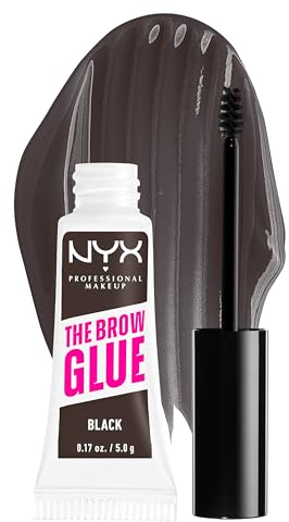 NYX PROFESSlONAL MAKEUP Augenbrauengel für einen Lifting-Effekt, Professional Brow Glue, Instant Styler, Für Augenbrauen wie laminiert, Black