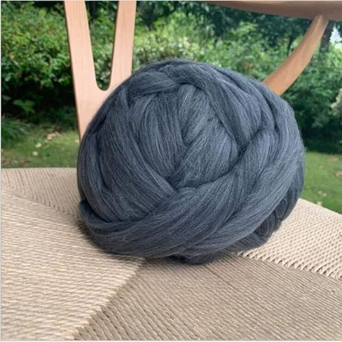 250 g superweiche Merinowolle zum Selbermachen, dicker Arm, Roving, Strickdecke, grobe Wolle, handgestrickt, Spinnen, Häkeln, Nähgarn