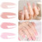 Vishine 4 Colori Gel Semipermanente Smalto Trasparente Pink Rosa Nude Smalto per Unghie Colore Naturale Rosa Gelatina di Cristallo Trasparente Soak Off Gel UV LED 8ml