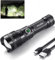 Led Taschenlampe 30000 Lumen Extrem Hell und weit XHP199 Super Sehr Helle Taschenlampen,Type-C USB Aufladbar Taktische 6 Modi,Zoombar,IPX6,Wasserdichte für Camping Outdoor Wandern (Mit 21700 Akku)