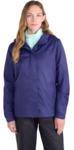 Mountain Warehouse Torrent Jacke für Damen - Wasserfeste Regenjacke, leichter Mantel, versiegelte Nähte, Damenjacke mit Taschen - Reisen, Camping, Frühling, Sommer Marine Damengröße EU 48