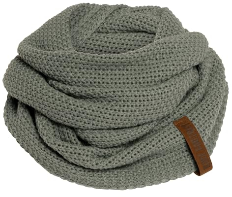 KNIT FACTORY - Coco Loop Schal - Gestrickter Schlauchschal - Für Damen und Herren - Herbst & Winter Essentials - Zeitloses Mode-Accessoire - Strickschal mit Wolle - Urban Green