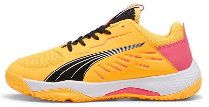 PUMA Unisex Kinder Accelerate Jr Handball Shoe, Sun Stream Sunset Glow Puma Black, 34 EU