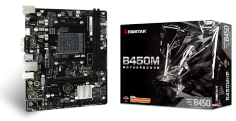 Biostar B450MHP (AM4 - DDR4 3200+ O.C) - AMD B450 Chipset - USB 3.2 - Micro ATX