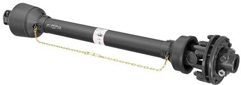 WilTec Arbre Transmission T4 cardan - Longueur 1100-1210 mm / 2X 1 3/8 6 Dents & Embrayage / 460 Nm / 540 TR/Min / 40 KW (55 CV) - Prise de Force agricole