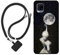 Sunrive Coque Compatible avec ZTE Smartphone AXON 11 5G,TPU Étui Housse Protecteur Souple Gel Mat Back Cover Mignon Motifs Antichoc Case(Ombre du Dos,Lune,Étoiles)+1x Universelle Dragonne