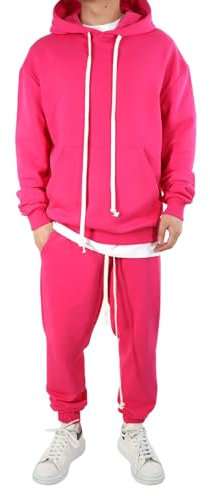 STILL Duca Homme Completo Tuta Ragazzo Ragazza Uomo Donna Unisex Relaxed Fit Oversize Moda Fashion 400-2021 Rosa Fuxia