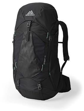 Gregory Trailflex - Stout 45 - Trekkingrucksack, 69 cm, 45 L, 1.34 KG, Wanderrucksack für Herren mit Verstellbarer Passform, Trinksystem-kompatibel, inkl. Regenschutz, Schwarz (Forest Black)