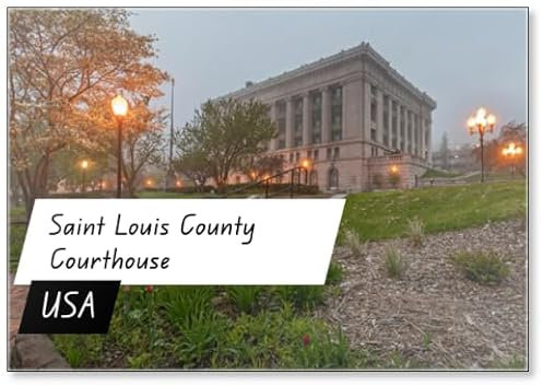 Kühlschrankmagnet Nebel Morning at Saint Louis County Courthouse in The Historic District of Duluth, Kühlschrankmagnet