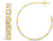 ARS-ARGENTI Creolen Ohrringe Damen Mädchen Sterling Silber 925 Gold 18K - hypoallergen (Luxuriöse Statement Creolen Bicolor mit Kettendesign NAOMI Edelstahl 18K vergoldet 32x5mm)